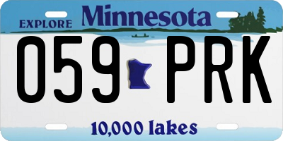 MN license plate 059PRK