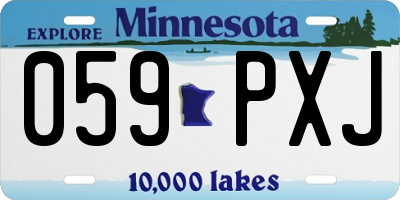 MN license plate 059PXJ