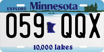 MN license plate 059QQX