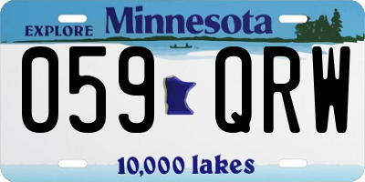 MN license plate 059QRW