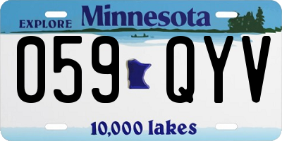 MN license plate 059QYV