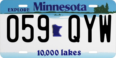 MN license plate 059QYW