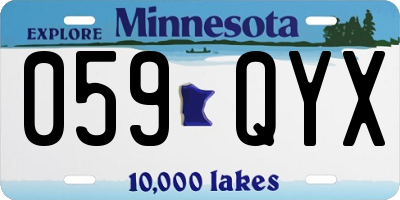 MN license plate 059QYX