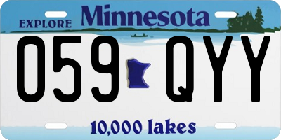 MN license plate 059QYY