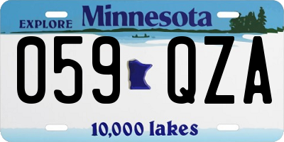 MN license plate 059QZA