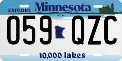 MN license plate 059QZC
