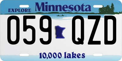 MN license plate 059QZD