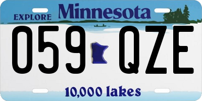 MN license plate 059QZE
