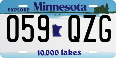 MN license plate 059QZG