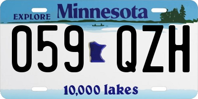 MN license plate 059QZH