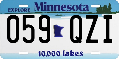 MN license plate 059QZI