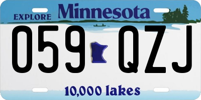 MN license plate 059QZJ