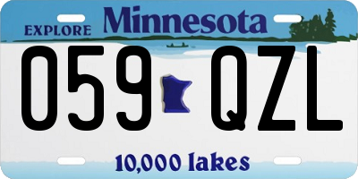 MN license plate 059QZL