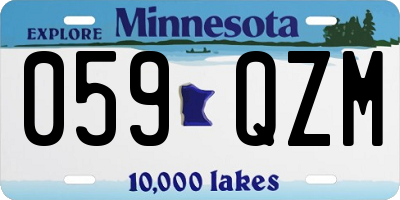 MN license plate 059QZM