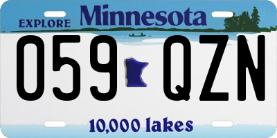 MN license plate 059QZN