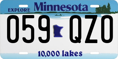 MN license plate 059QZO