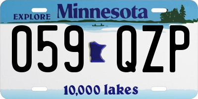MN license plate 059QZP