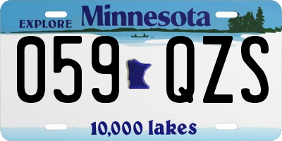 MN license plate 059QZS