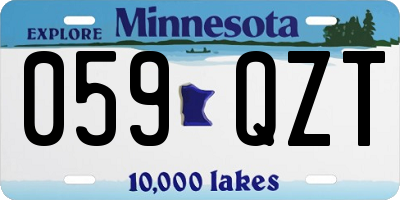 MN license plate 059QZT