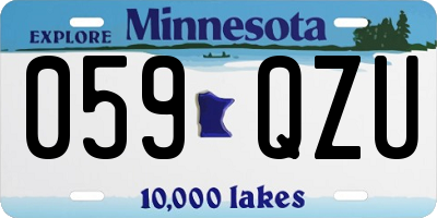 MN license plate 059QZU
