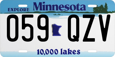 MN license plate 059QZV