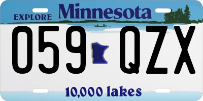 MN license plate 059QZX