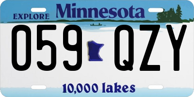 MN license plate 059QZY