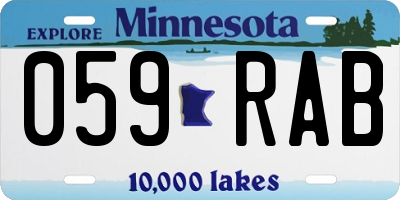 MN license plate 059RAB