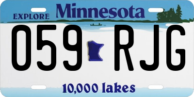 MN license plate 059RJG