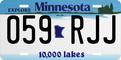 MN license plate 059RJJ