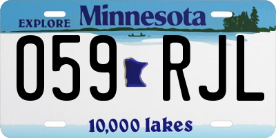 MN license plate 059RJL