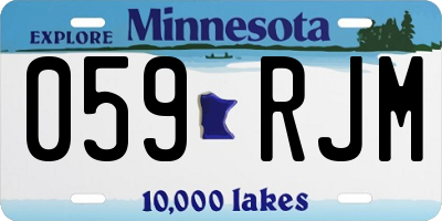 MN license plate 059RJM