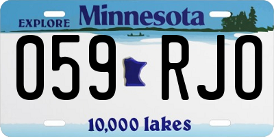 MN license plate 059RJO