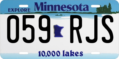 MN license plate 059RJS