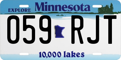 MN license plate 059RJT