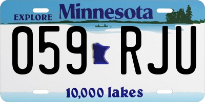 MN license plate 059RJU