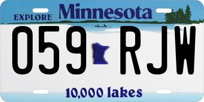 MN license plate 059RJW