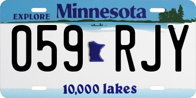 MN license plate 059RJY