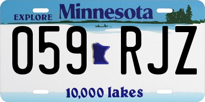 MN license plate 059RJZ