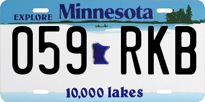 MN license plate 059RKB