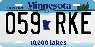 MN license plate 059RKE