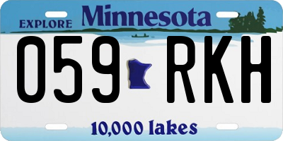 MN license plate 059RKH