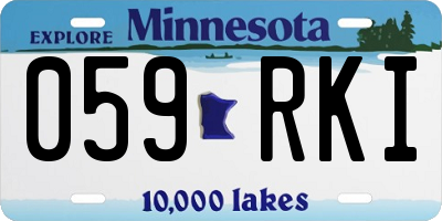 MN license plate 059RKI