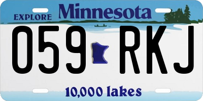 MN license plate 059RKJ