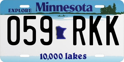 MN license plate 059RKK