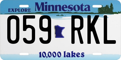 MN license plate 059RKL