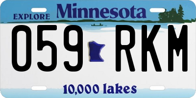 MN license plate 059RKM