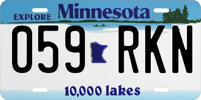 MN license plate 059RKN