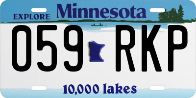 MN license plate 059RKP