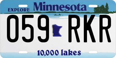 MN license plate 059RKR